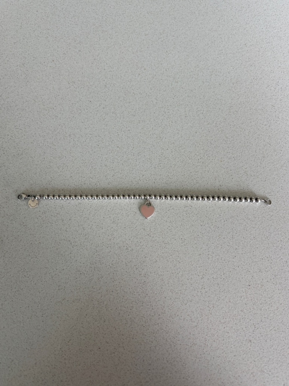 Tiffany & Co. - Return to Tiffany Pink Heart Tag Bead Bracelet